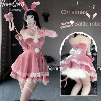 Fantazijos, erotiniai apatiniai, bunny mergina Kalėdų naujas cosplay vienodai tiktų moterų karšto aistringas žaidimas vaidmenimis