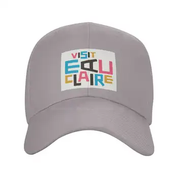 Visiteauclaire Aukščiausios Kokybės Logotipas Džinsinio audinio dangtelis Beisbolo kepurė Megzta kepurė