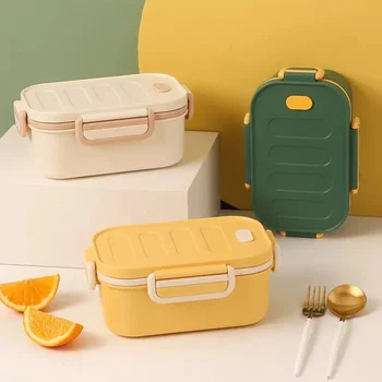 Dvigubo Sluoksnio Priešpiečių Dėžutė Portable Kamera Bento Box Microwavable Maisto Konteineryje Iškylą Mokyklos Bento Lunchbox Vaikams Vaikams