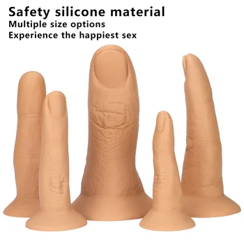 Pirštu Analinis Kaištis Silikono Minkštas Penkių Thumbs modeliavimas Dildo Sekso žaislai analinis plėtra moterų Masturbator gėjų Suaugusiųjų prekių parduotuvė